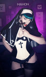 IN STOCK S/M Nun headpiece(no cross)Black/red
