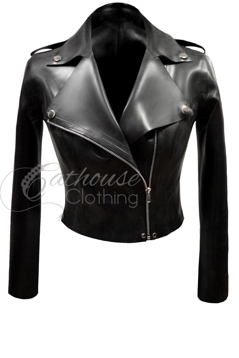 Rubber sales jacket womens
