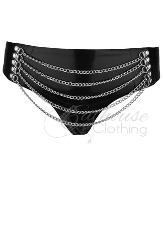 Dominion draped chain thong