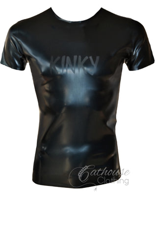 Men’s latex etched ‘Kinky’ T-shirt