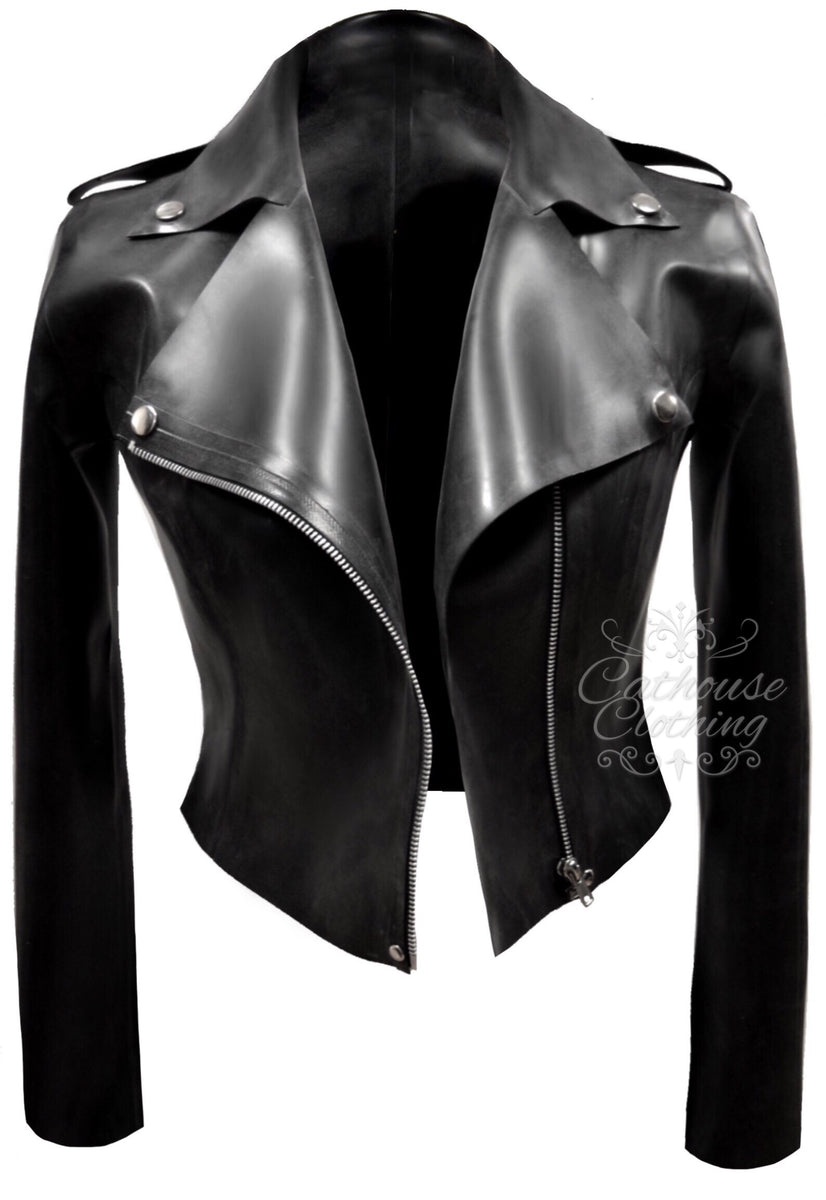 Rubber on sale jacket womens