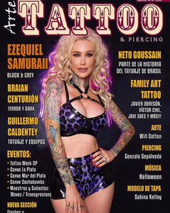 Sabina Kelley on the cover of Arte Tattoo magazine