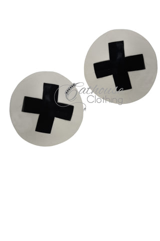 IN STOCK Clinic nipple pasties White/black