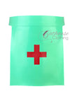 IN STOCK XL nurse apron Jade/Red