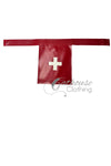 IN STOCK Large nurse apron Red/white