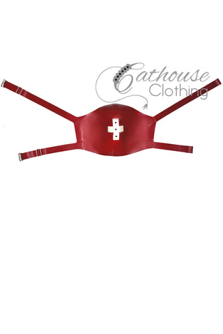 IN STOCK Clinic Face Mask Red/White
