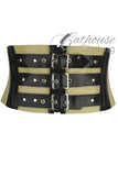 Translucent & black buckle corset belt