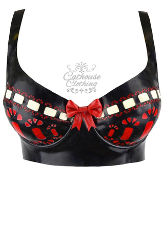 Ribbon-lace bra